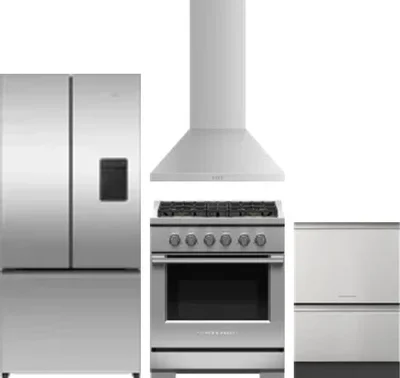 4 Piece Package Includes Refrigerator, Range, Hood And Dishwasher